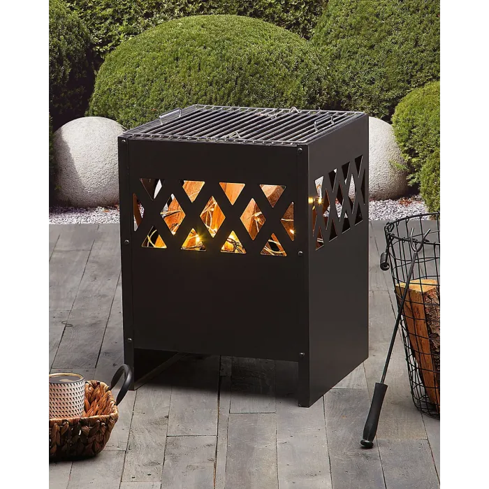 Grill Fire Pit SHIGA Metal Black