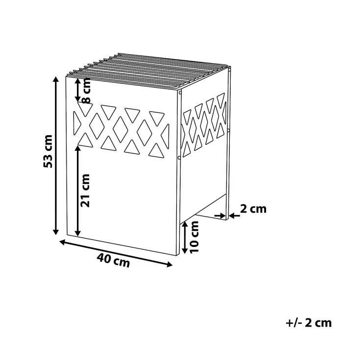 Grill Fire Pit SHIGA Metal Black