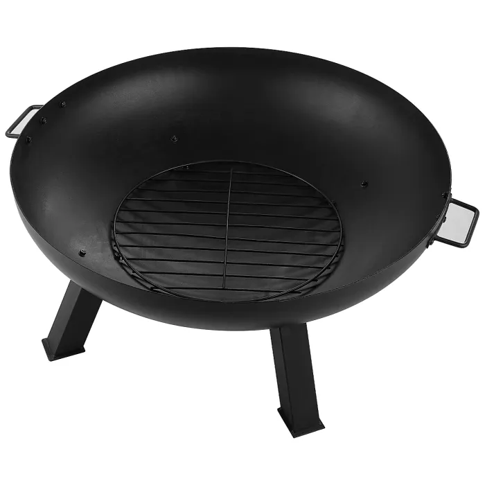 Beliani Fire Pit SEMPU Metal Black
