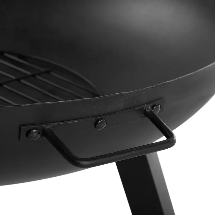 Beliani Fire Pit SEMPU Metal Black