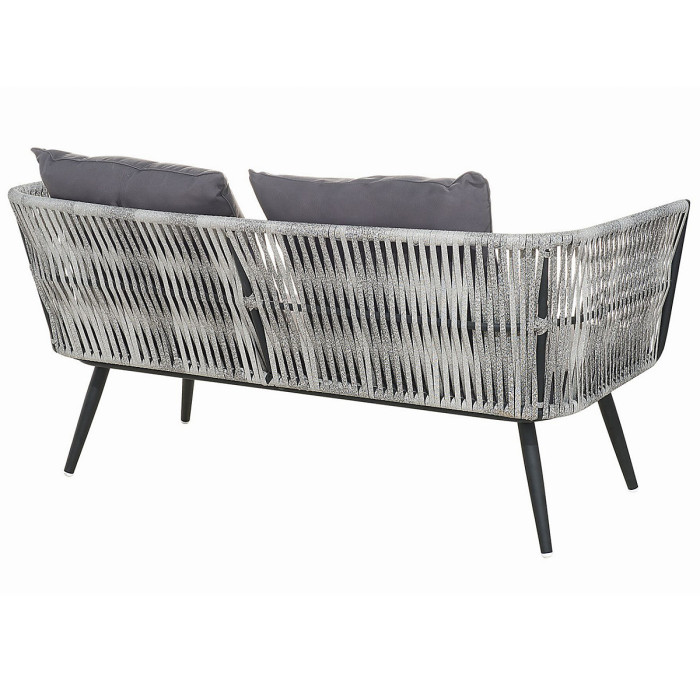 Garden Lounge Set with Table 4 Seater RAGUSA PE Rattan Grey