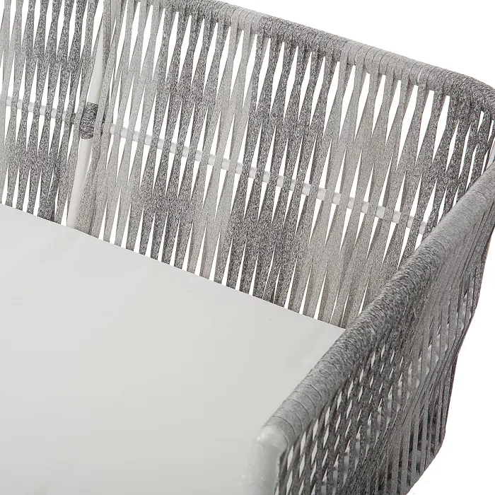 Garden Lounge Set with Table 4 Seater RAGUSA PE Rattan Off-White