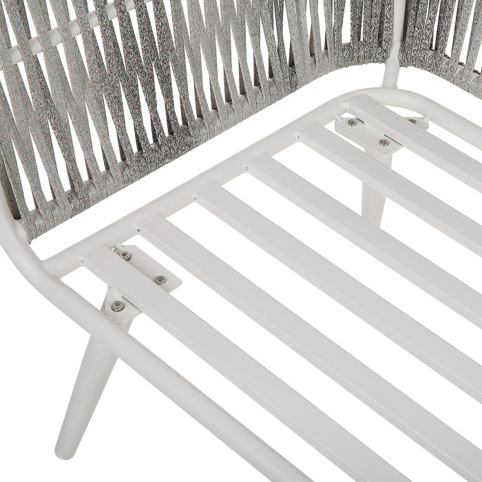 Garden Lounge Set with Table 4 Seater RAGUSA PE Rattan Off-White