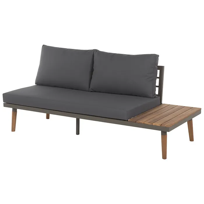 Garden Corner Sofa with Table 5 Seater CORATO Acacia Wood Grey