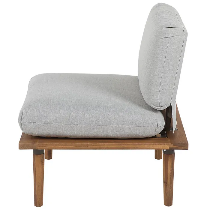 Garden Lounge Set with Table 4 Seater FRASCATI Modular Certified Acacia Wood Light Grey