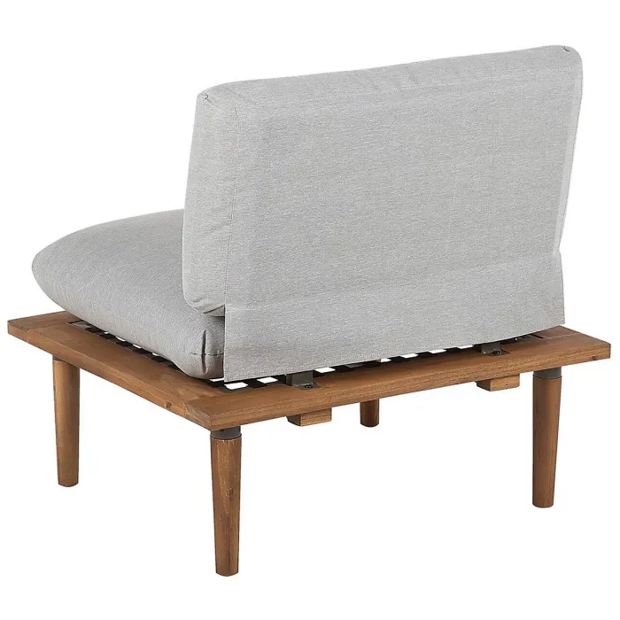 Garden Lounge Set with Table 4 Seater FRASCATI Modular Certified Acacia Wood Light Grey