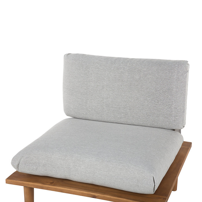 Garden Lounge Set with Table 4 Seater FRASCATI Modular Certified Acacia Wood Light Grey