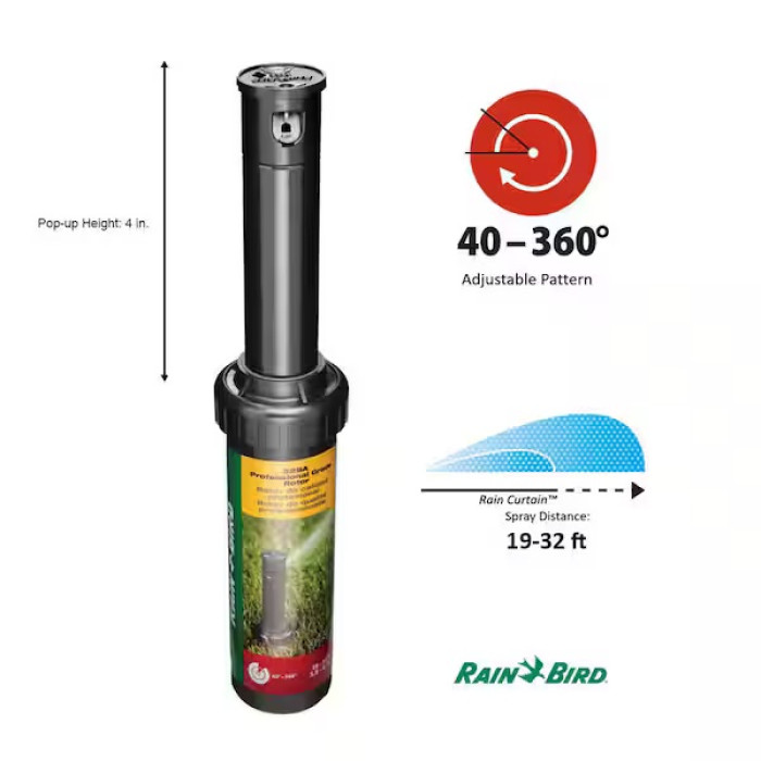 32HE (4) 4 in. Pop-Up Rotor Sprinkler System with Click-n-Go Hose Connect
