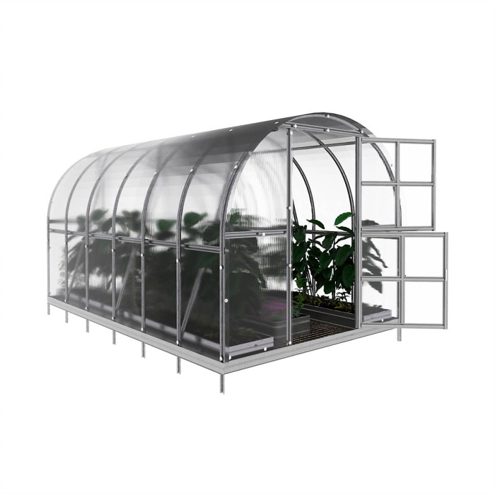 Weatherproof greenhouse KLASIKA ARCH 12m2, 3m x 4m, 6 mm polycarbonate cover