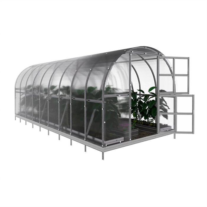 Weatherproof greenhouse KLASIKA ARCH 18m2, 3m x 6m, 6 mm polycarbonate cover