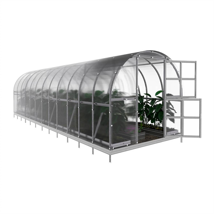 Weatherproof greenhouse KLASIKA ARCH 24m2, 3m x 8m, 4 mm polycarbonate cover