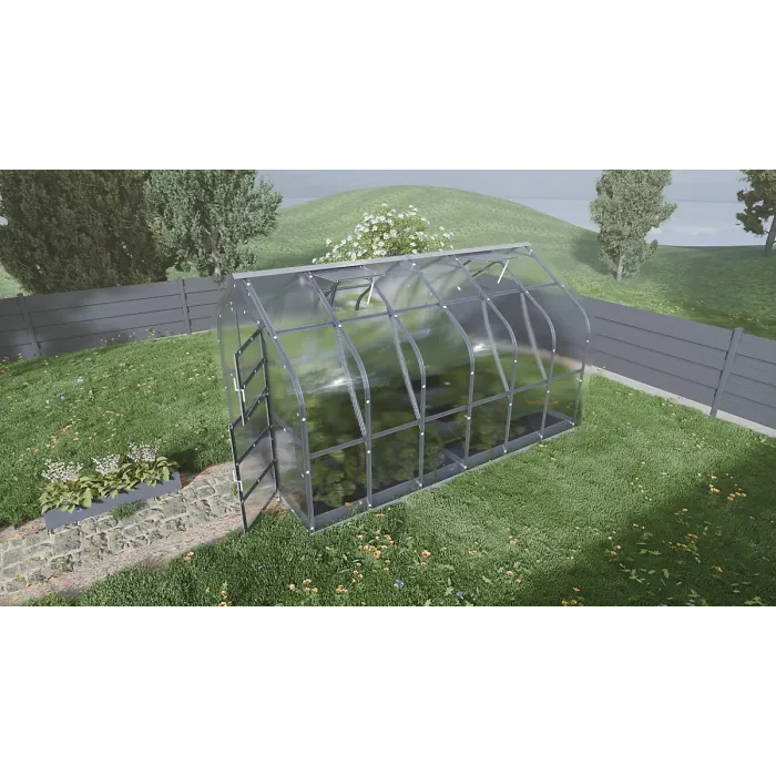 Backyard greenhouse Standard KLASIKA 10m2, 2.5m x 4m, 4 mm polycarbonate cover (2 skylights)