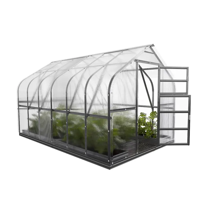 Backyard greenhouse Standard KLASIKA 15m2, 2.5m x 6m, 4 mm polycarbonate cover (3 skylights)