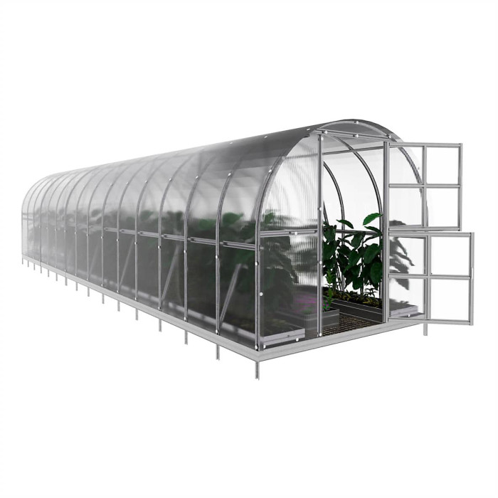 Weatherproof greenhouse KLASIKA ARCH 36m2, 3m x 12m, 4 mm polycarbonate cover