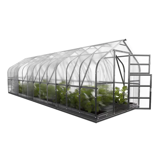 Backyard greenhouse Standard KLASIKA 25m2, 2.5m x 10m, 4 mm polycarbonate cover (5 skylights)