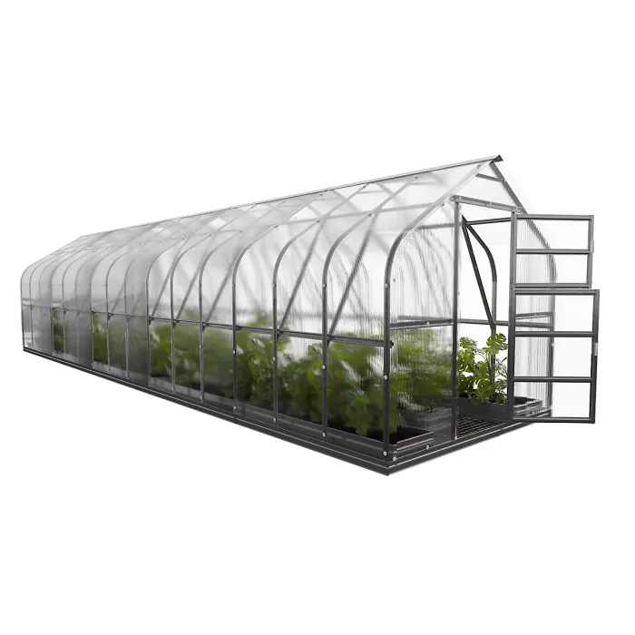 Backyard greenhouse Standard KLASIKA 30m2, 2.5m x 12m, 4 mm polycarbonate cover (6 skylights)