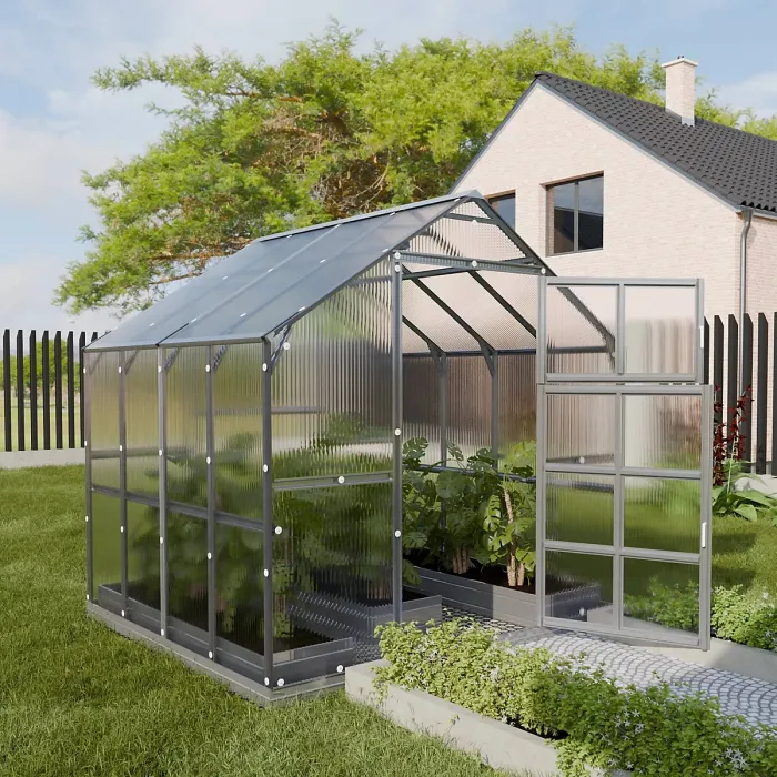 Heavy Duty greenhouse KLASIKA HOUSE 2,35 x 2,12 m (4,98 m²), 6 mm polycarbonate cover