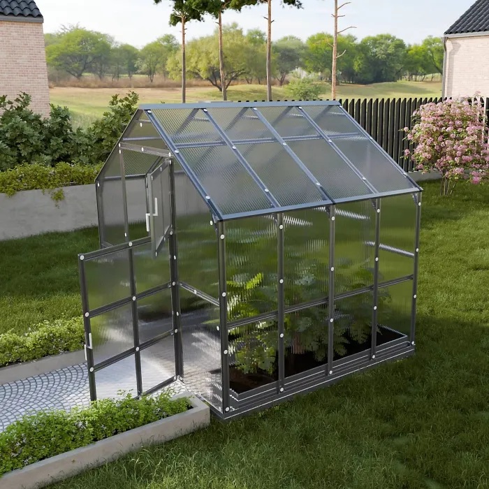 Heavy Duty greenhouse KLASIKA HOUSE 2,35 x 2,12 m (4,98 m²), 6 mm polycarbonate cover