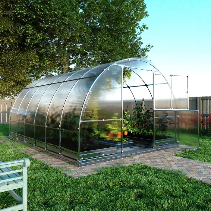 UV Resistant greenhouse KLASIKA TUBE 3 x 4 m (12 m²), 6 mm polycarbonate cover