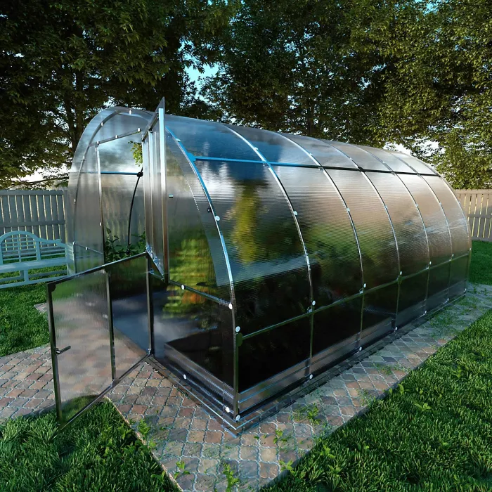 UV Resistant greenhouse KLASIKA TUBE 3 x 4 m (12 m²), 6 mm polycarbonate cover