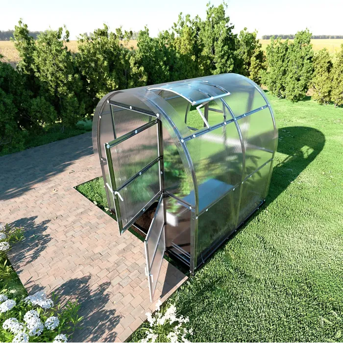 Backyard greenhouse KLASIKA SLIM 2 x 2 m (4 m²) , 4 mm polycarbonate cover