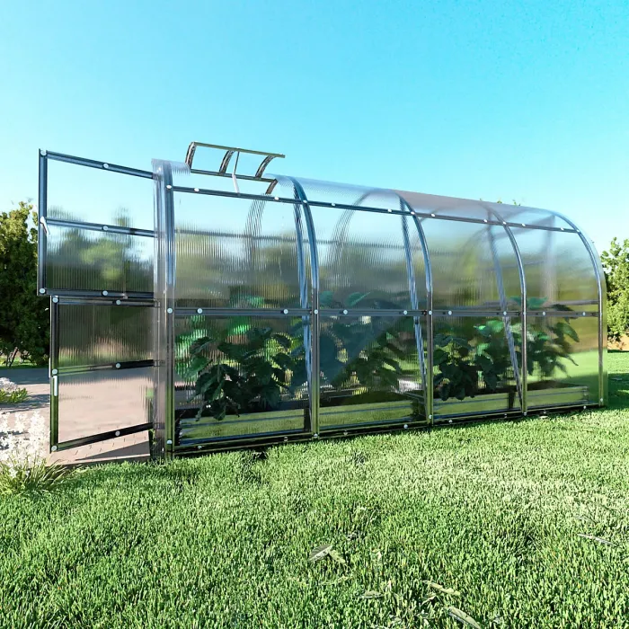 Backyard greenhouse KLASIKA SLIM 2 x 4 m (8 m²) , 4 mm polycarbonate cover