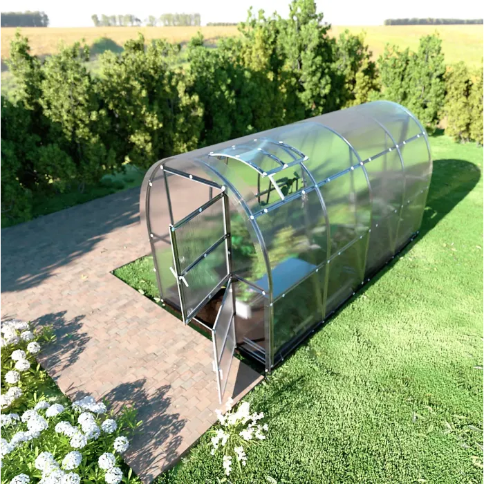 Backyard greenhouse KLASIKA SLIM 2 x 4 m (8 m²) , 6 mm polycarbonate cover