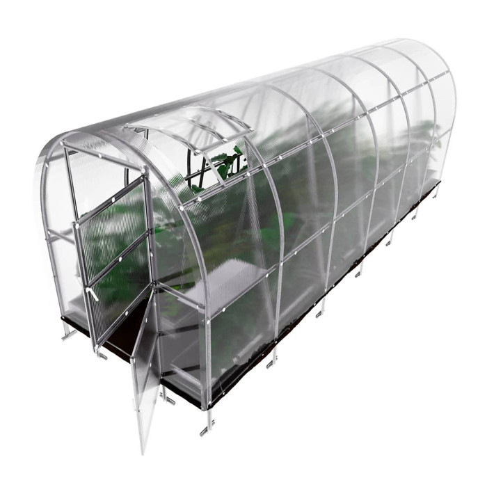 Backyard greenhouse KLASIKA SLIM 2 x 6 m (12 m²) , 4 mm polycarbonate cover