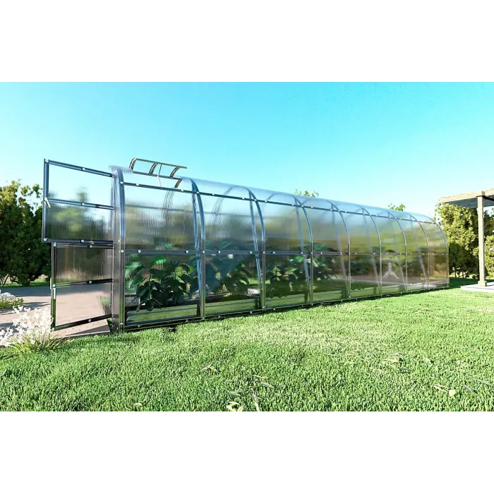 Backyard greenhouse KLASIKA SLIM 2 x 8 m (16 m²) , 4 mm polycarbonate cover