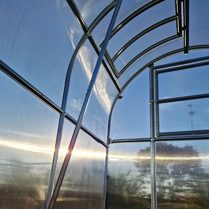 Backyard greenhouse KLASIKA SLIM 2 x 8 m (16 m²) , 4 mm polycarbonate cover
