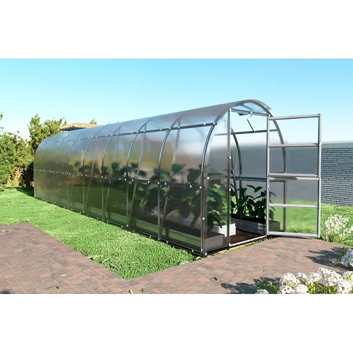 Backyard greenhouse KLASIKA SLIM 2 x 8 m (16 m²) , 6 mm polycarbonate cover