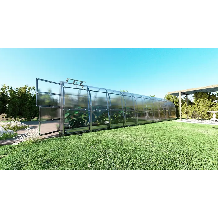 Backyard greenhouse KLASIKA SLIM 2 x 12 m (24 m²) , 6 mm polycarbonate cover