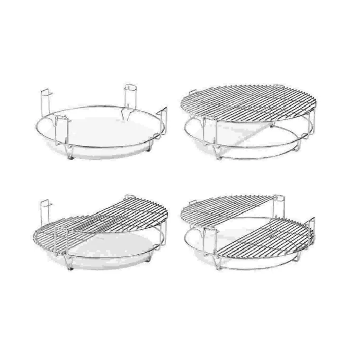 Kamado Bono Two Zone Grilling System 21 Inch Multi Level, Versatile Cooking for Direct and Indirect Grilling