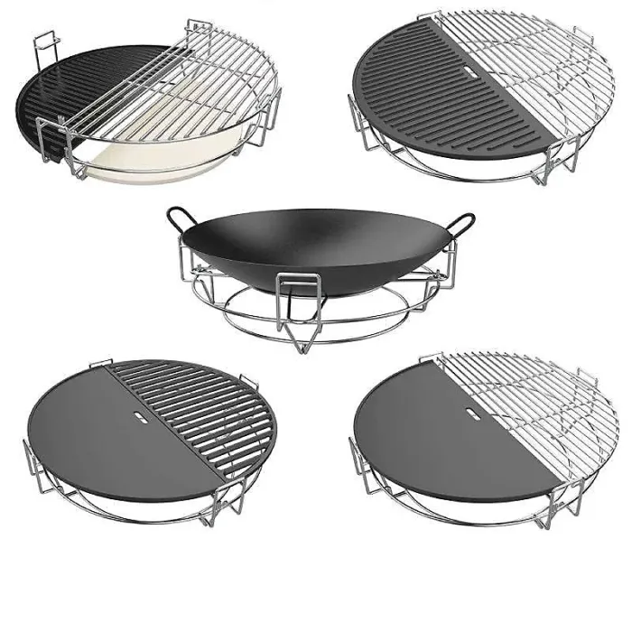 Kamado Bono Multifunction Two-Zone Grilling System for Grande 23'' - Simultaneous Cooking, Different Temperatures