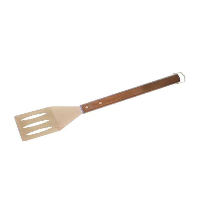 Texas Club 3-Piece Grilling Tools Set Essential Stainless Steel Kit with Oak Handles for Every Grill Owner