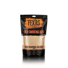 Texas Club Oak Barrel Blend Dust, 500g - Elevate Your Cold Smoking with Gentle Oak, Sweet Smoke, and a Hint of Bourbon Aroma