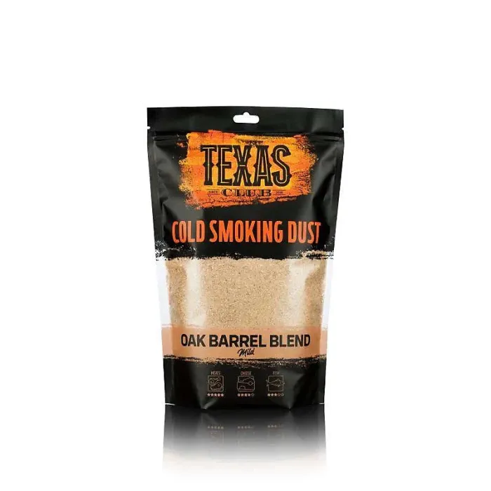 Texas Club Oak Barrel Blend Dust, 500g - Elevate Your Cold Smoking with Gentle Oak, Sweet Smoke, and a Hint of Bourbon Aroma