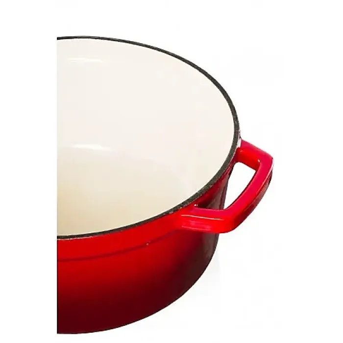 Grandfeu Red Cast Iron Pot, 4.7L - Stylish and Durable Cookware for Culinary Excellence