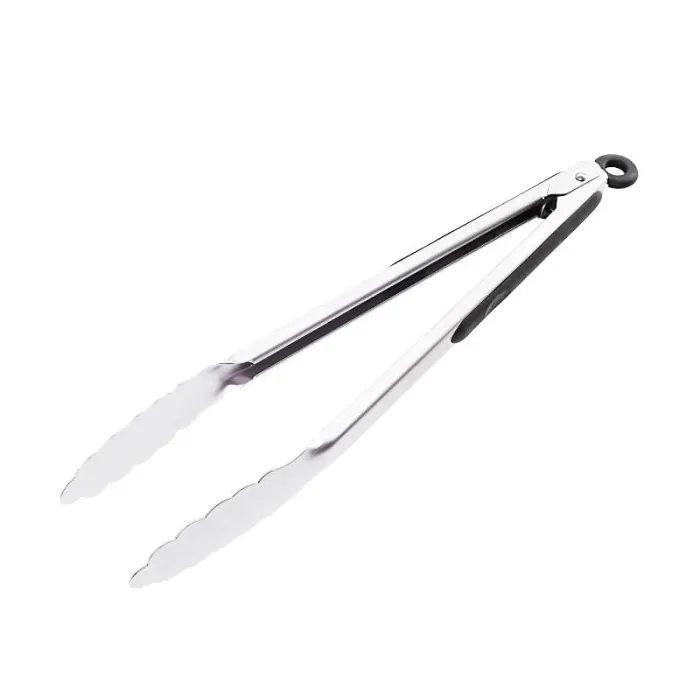 Texas Club Steak Tongs - 34cm Stainless Steel, Strong and Comfortable - Ideal for Grilling and BBQ