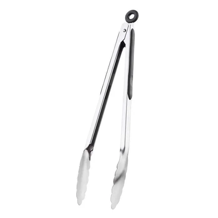 Texas Club Steak Tongs - 34cm Stainless Steel, Strong and Comfortable - Ideal for Grilling and BBQ