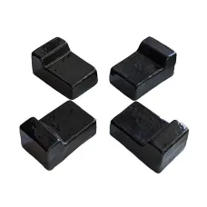 Set Of Ceramic Feets/Legs For Barbecue, 4 Pcs (Black)