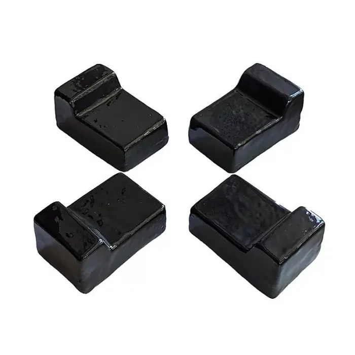 Set Of Ceramic Feets/Legs For Barbecue, 4 Pcs (Black)