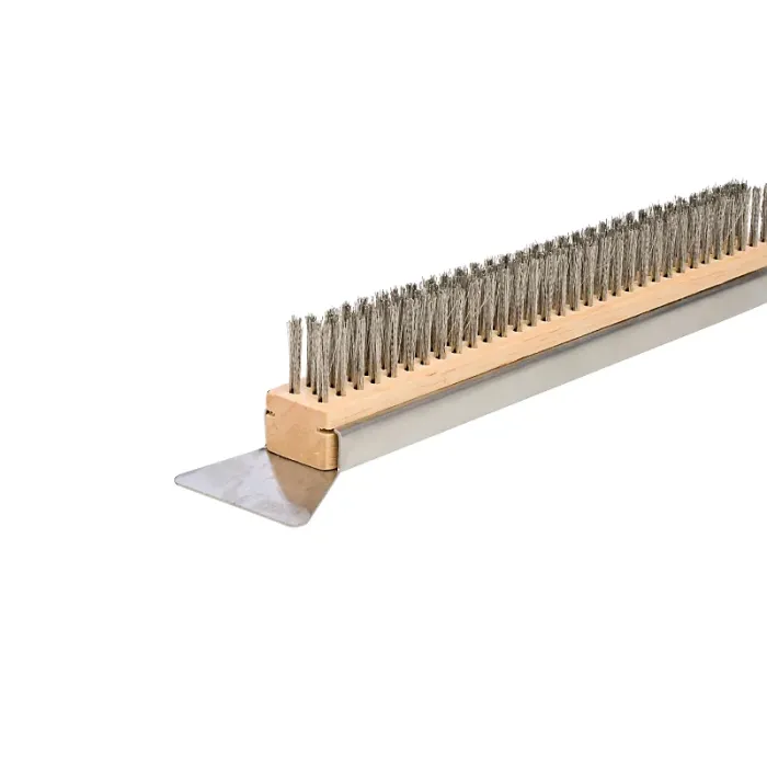 Forneza Brush With Scraper 44 Cm. Stainless Steel, Premium Pizza Oven Cleaning Accessory