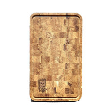 Texas Club Oak Chopping Board 50cm - Handmade End-Grain Cutting Board for Slicing, Chopping, and Serving