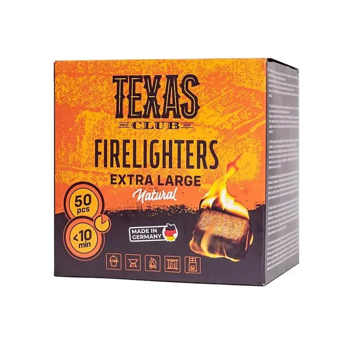 Texas Club Ecological Fire Starters XXL, 50 Pcs.