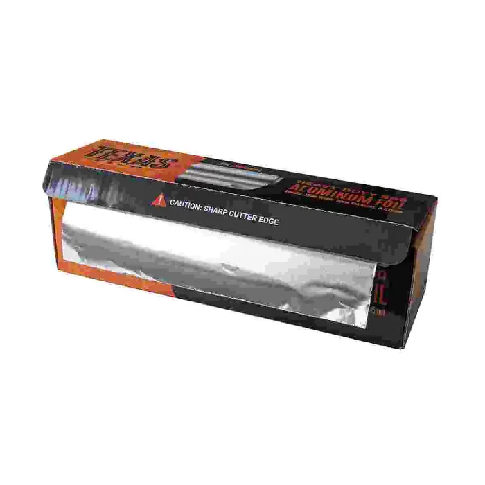 Texas Club Heavy Duty BBQ Aluminium Foil Extra Thick, Professional Grade, Easy Cut Box