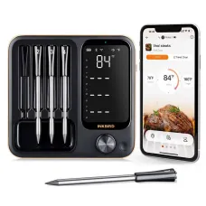 Inkbird INT14BW Wireless Meat Thermometer with 4 Probes Bluetooth and WiFi Grill Thermometer for BBQ and Oven Cooking