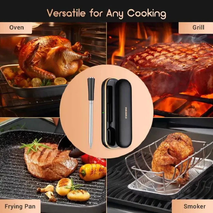 Inkbird INT-11PB Wireless Grill Thermometer Dual Sensor, Waterproof, Bluetooth Meat Probe