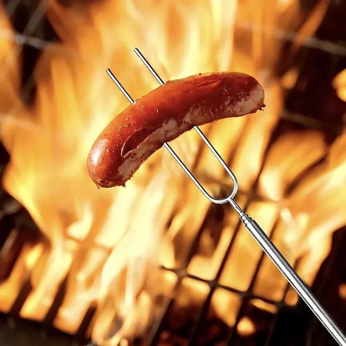 Telescoping Stainless steel Grill fork