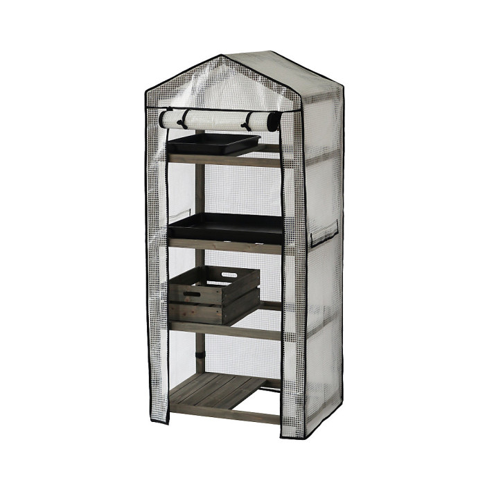 VegTrug Wooden Nursery Greenhouse - Grey Wash